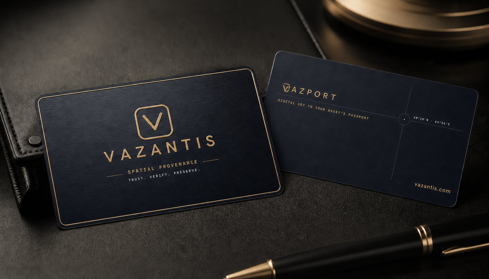 The Vazport card — a physical key to your watch's digital passport